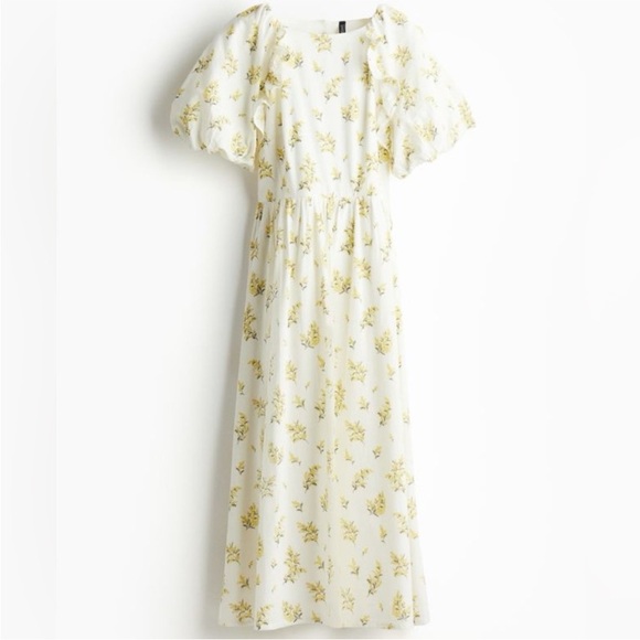H&M Linen Cute Floral Dress - Picture 7 of 8